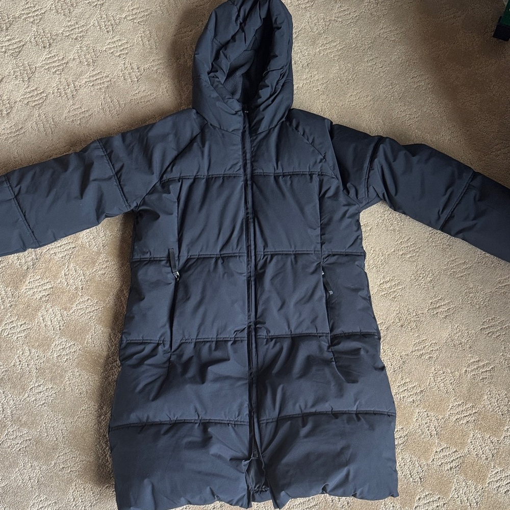 All in Motion Black Hooded Puffer Coat like new, girls size 14